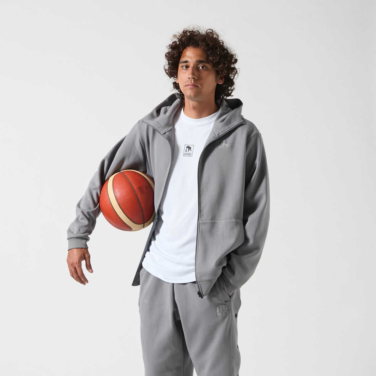 Double Face Sweat Chenille Patch ZIP Up Parka