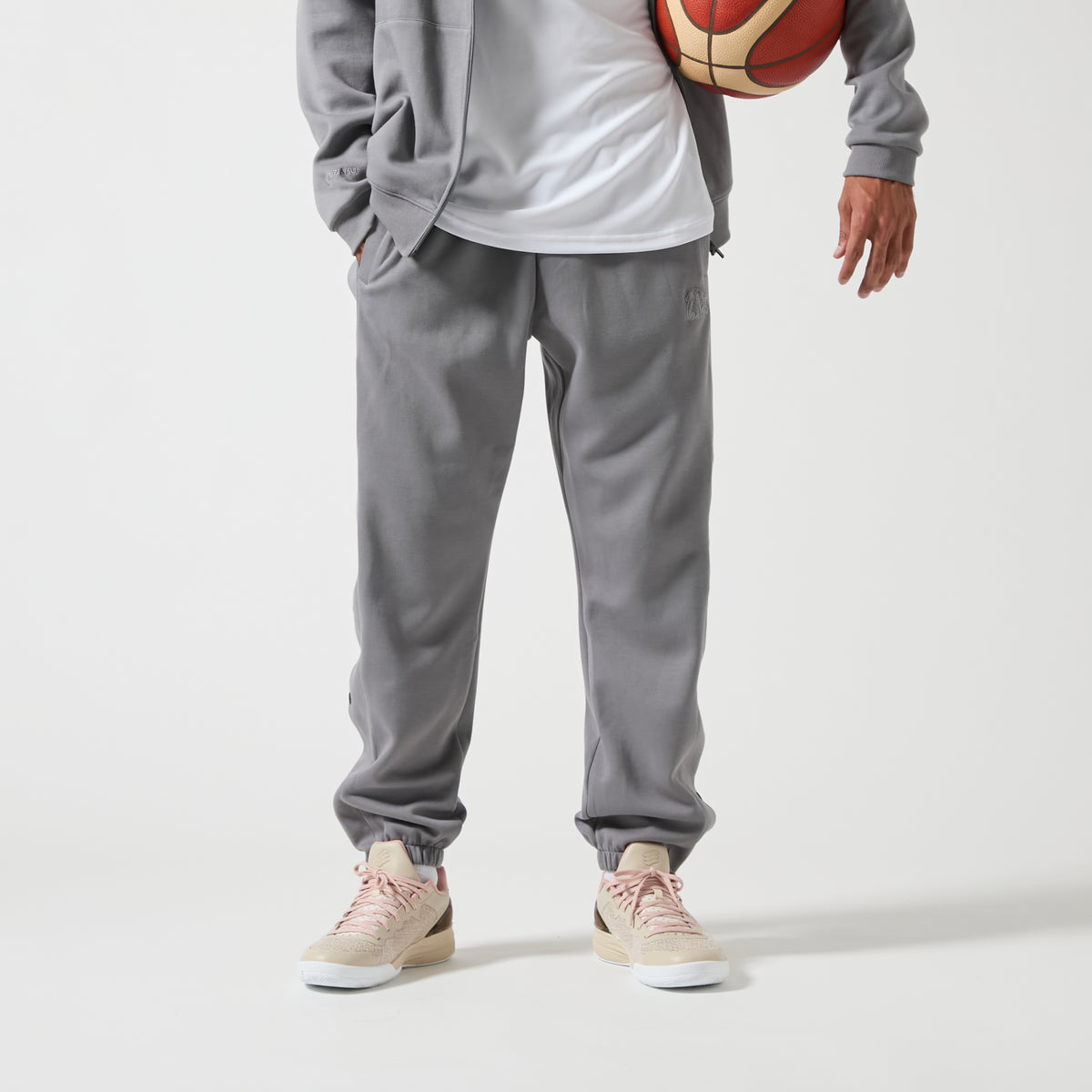 Double-faced sweatshirt Chenille patch Full open wide pants