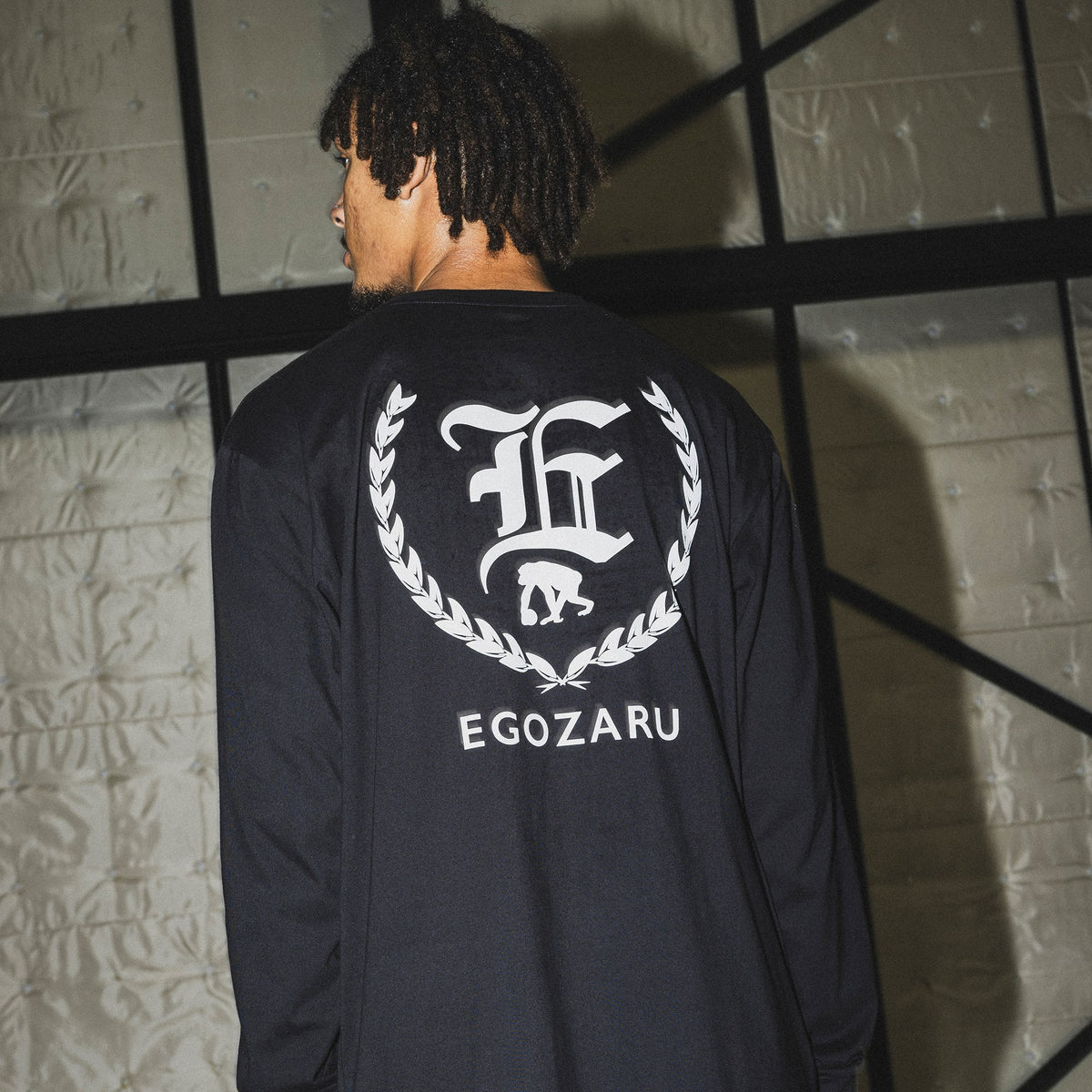 Emblem Oversized Cotton Long Sleeve T-shirt (EZBH)