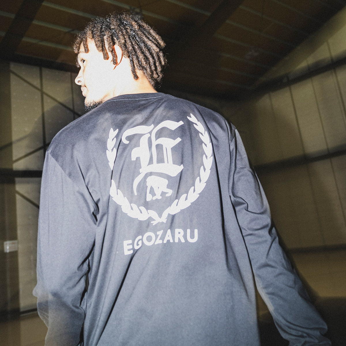 Emblem Oversized Cotton Long Sleeve T-shirt (EZBH)