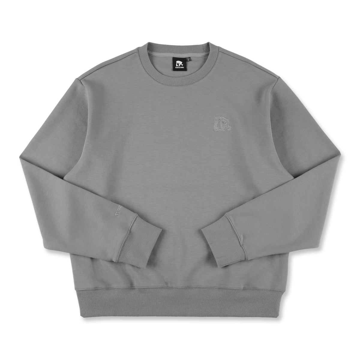 Double Face Sweat Chenille Patch Crew Neck