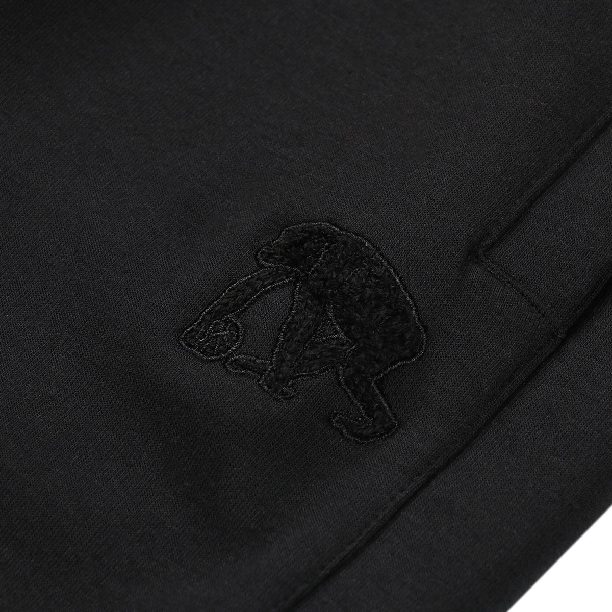 Double-faced sweatshirt Chenille patch Full open wide pants