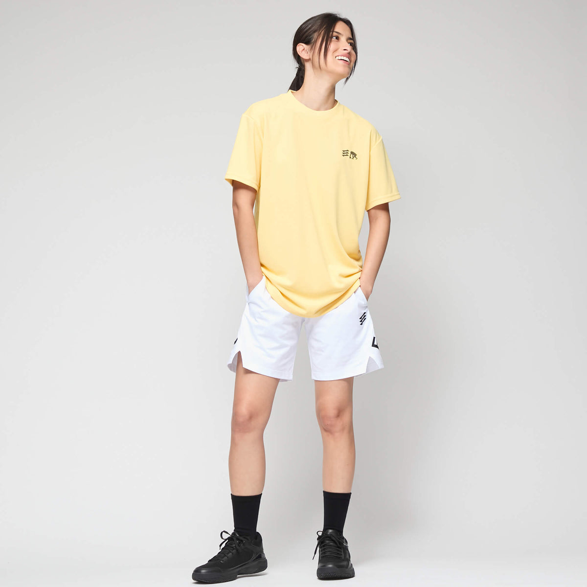 ワイドジオメトリック バックプリント Tシャツ