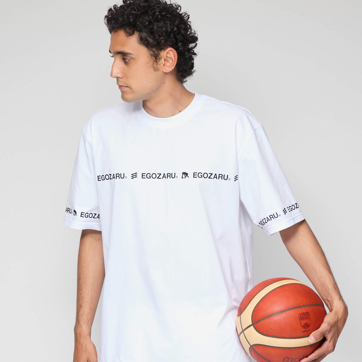 BIGシルエット ラインロゴ Tシャツ