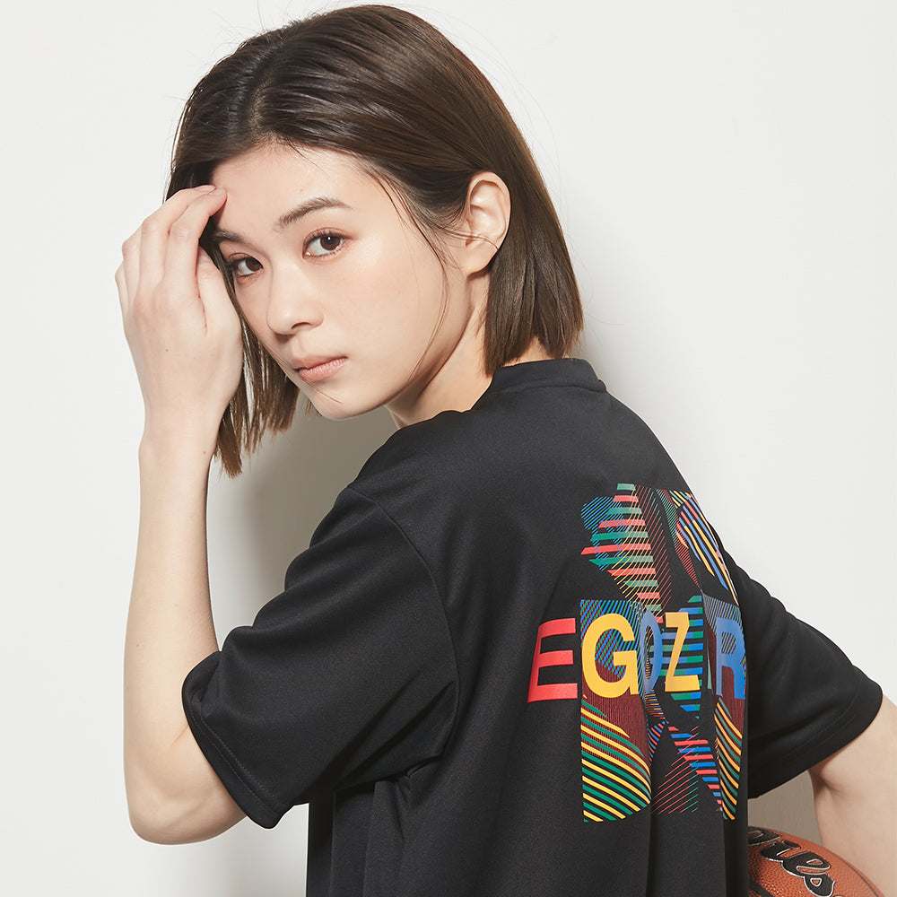 ワイドジオメトリック バックプリント Tシャツ