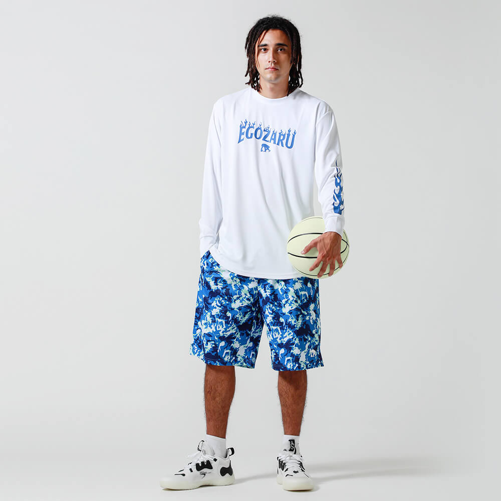 Flame sleeve print long t-shirt