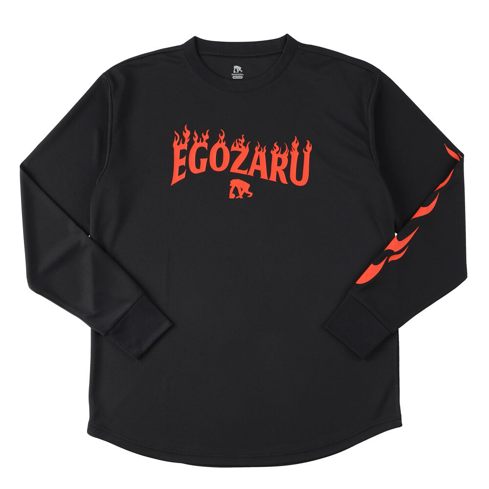 Flame sleeve print long t-shirt