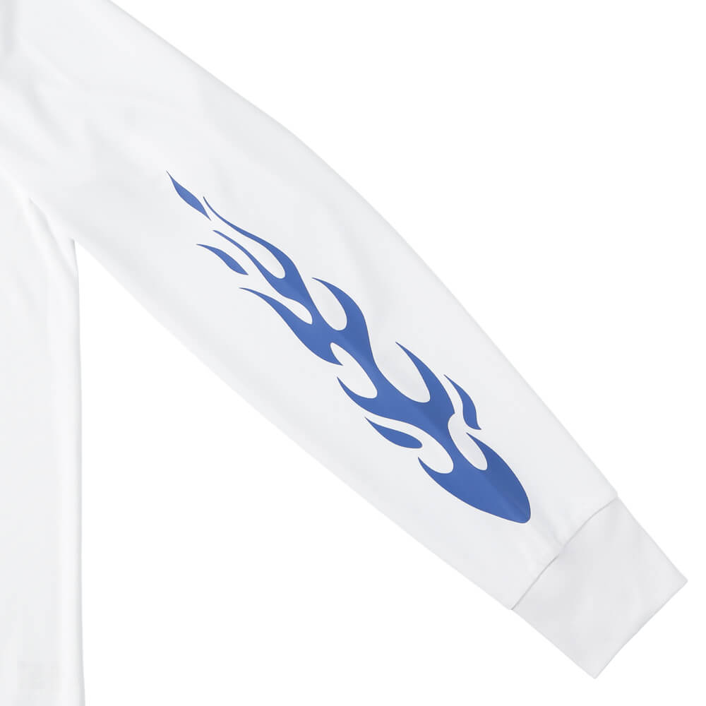 Flame sleeve print long t-shirt