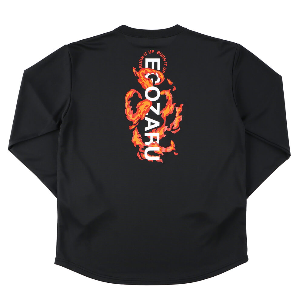 Flame Back Print Long T-Shirt