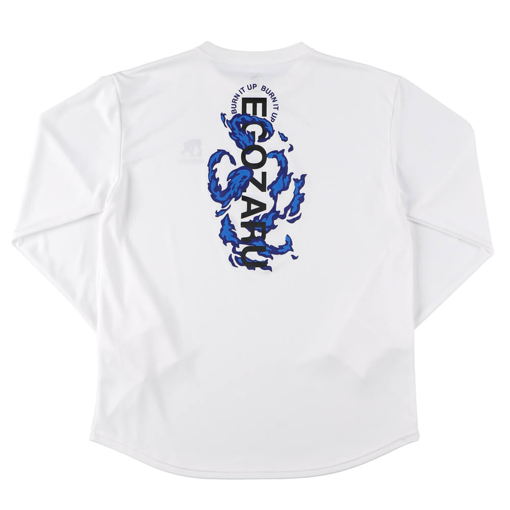 Flame Back Print Long T-Shirt