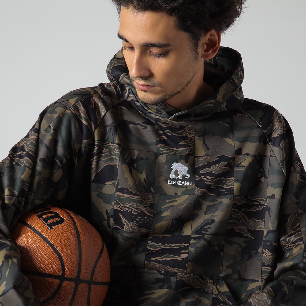 Printed sweat parka