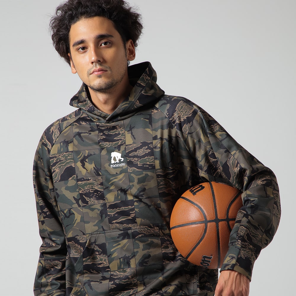 Printed sweat parka
