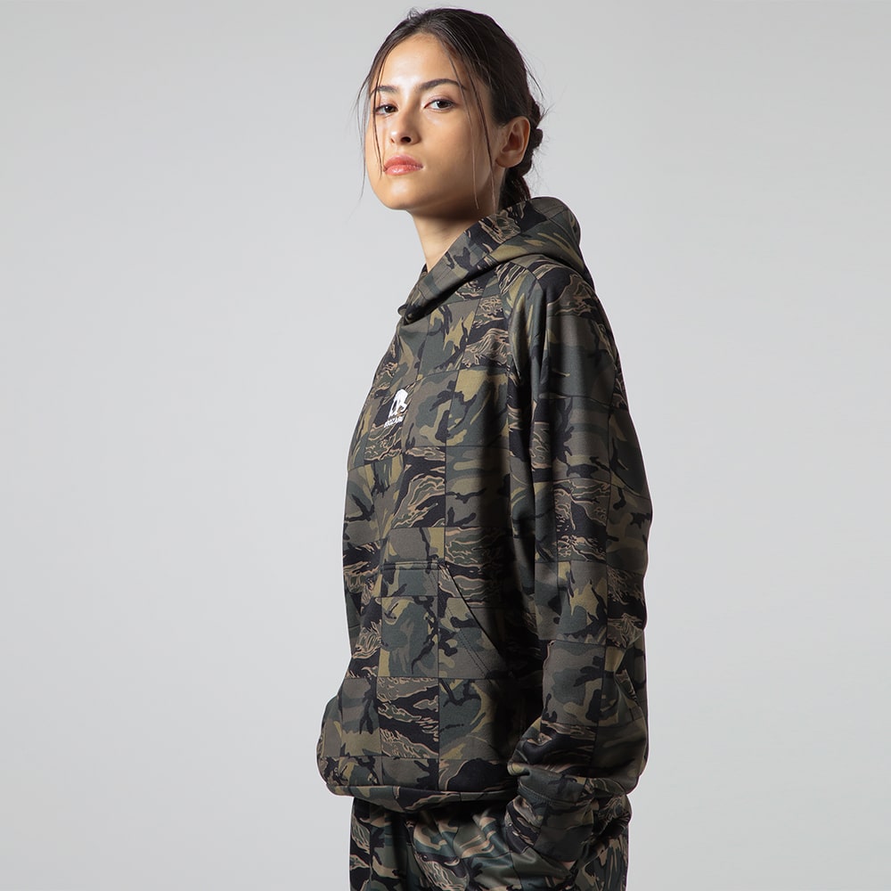 Printed sweat parka