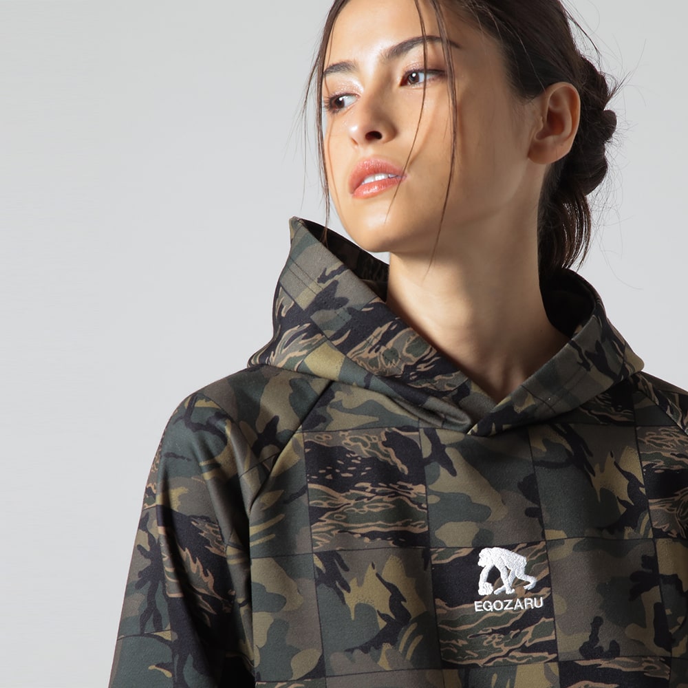 Printed sweat parka