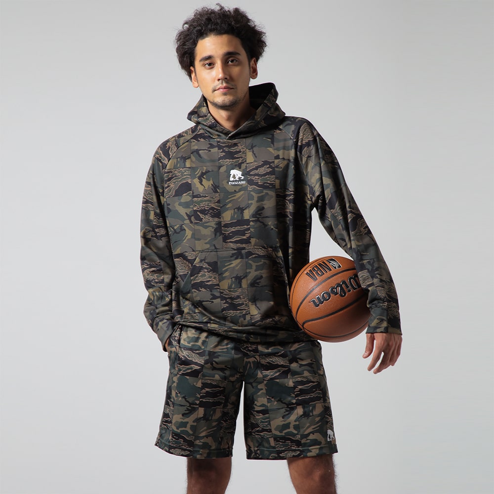Printed sweat parka