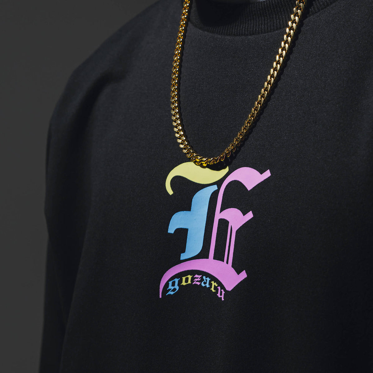 Multicolor Over -sized Dos Wet Crew Neck (EZBH)