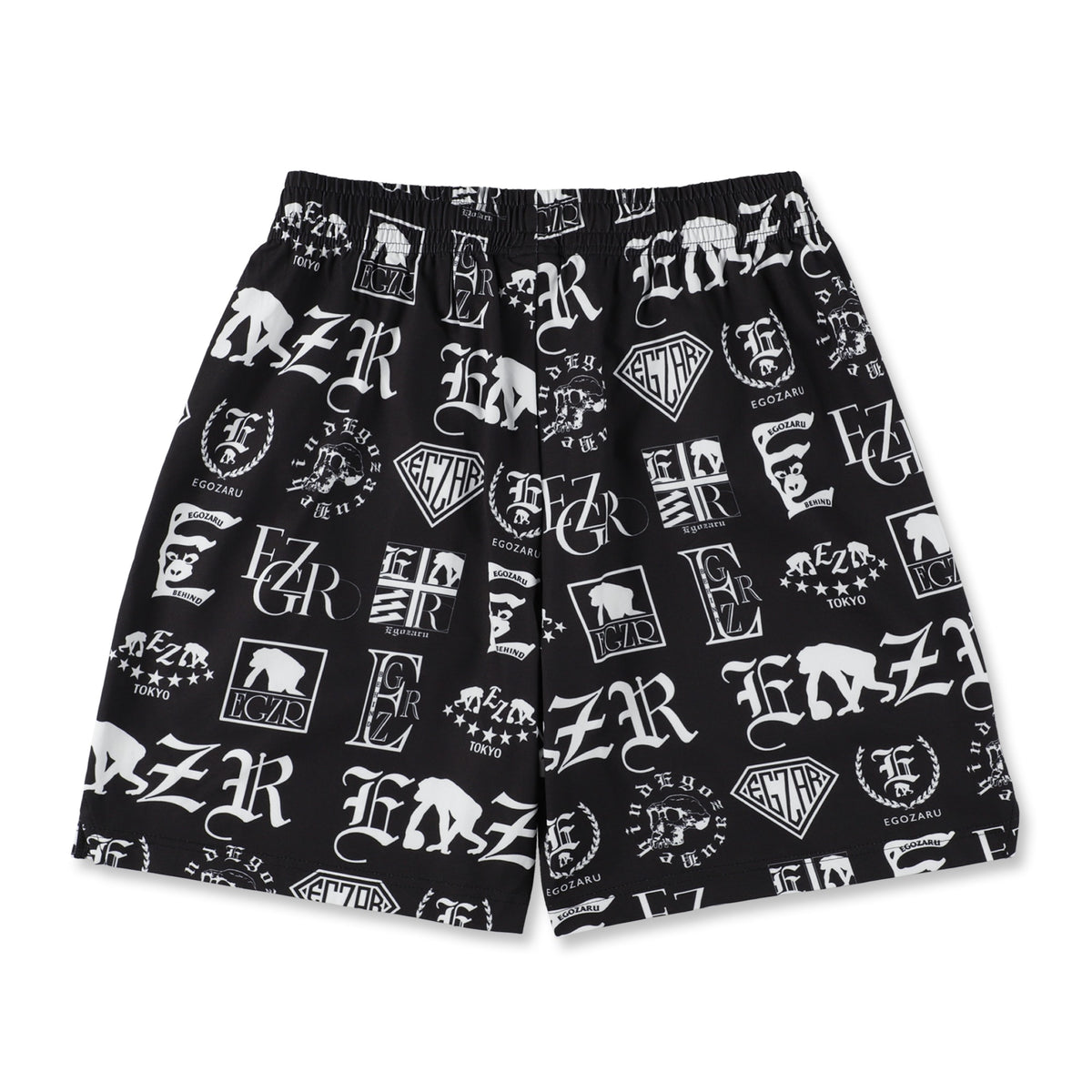 [ひざ上丈] マルチロゴパターン カットオフショートパンツ(EZBH)