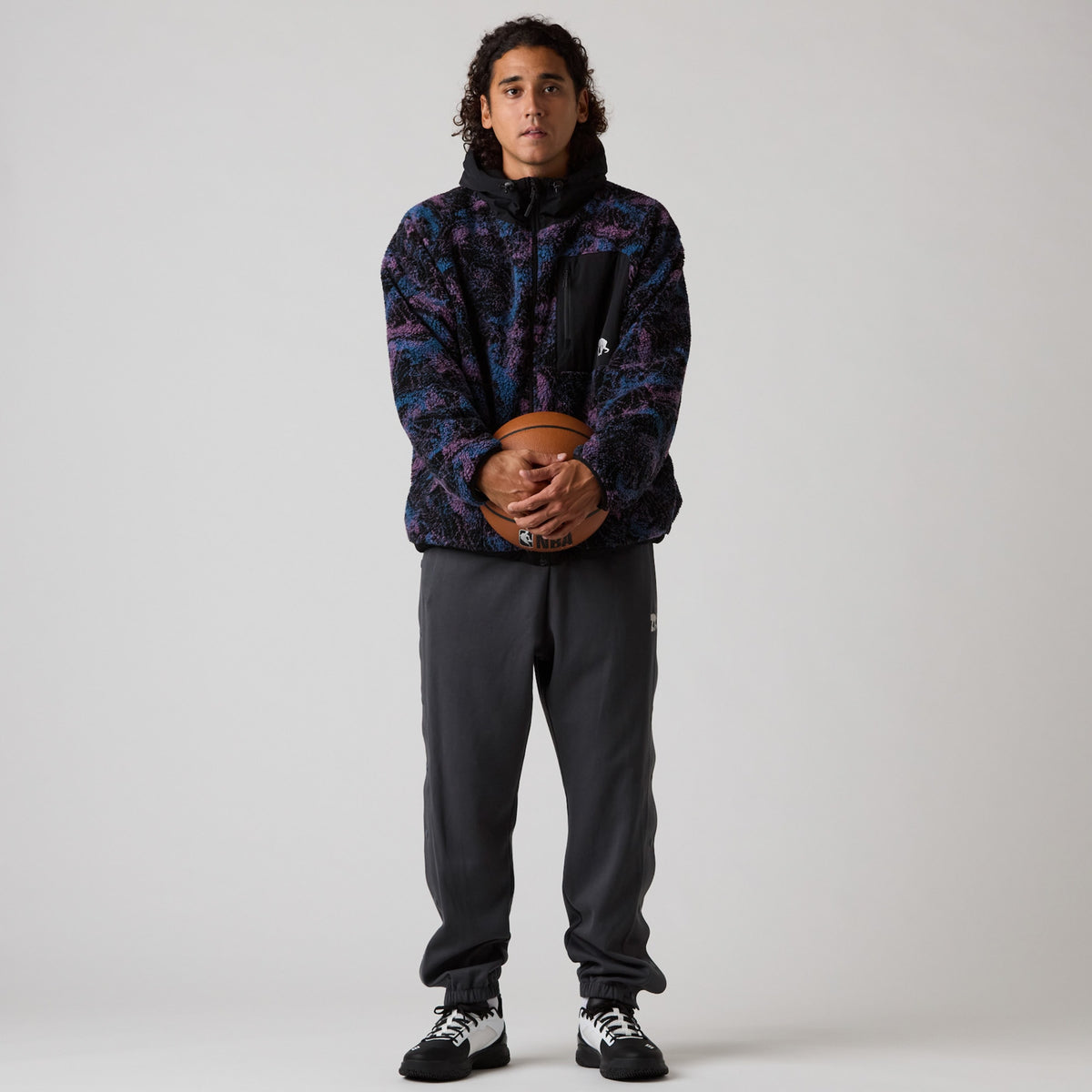Reversible boa fleece jacket