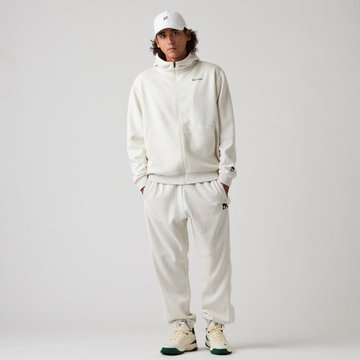 ダブルフェイス スウェット ベーシック ZIPアップパーカ