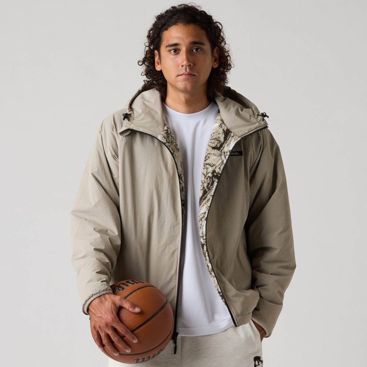 Reversible boa fleece jacket