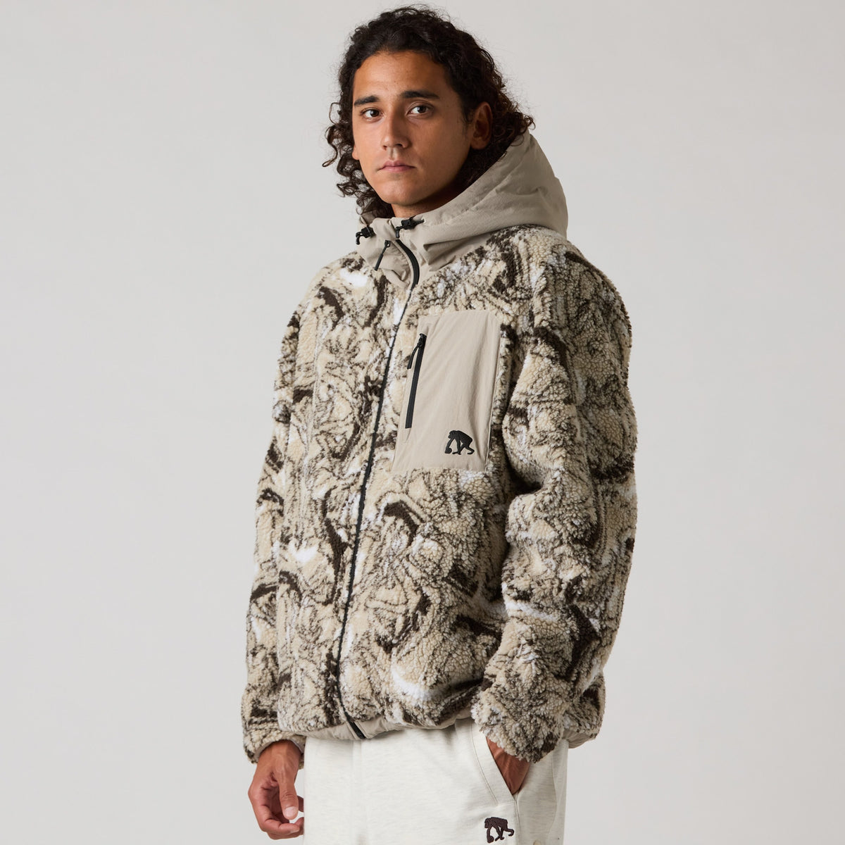 Reversible boa fleece jacket