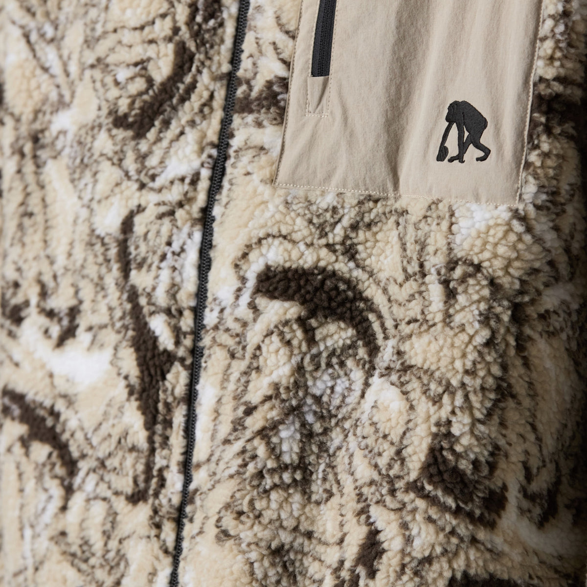 Reversible boa fleece jacket