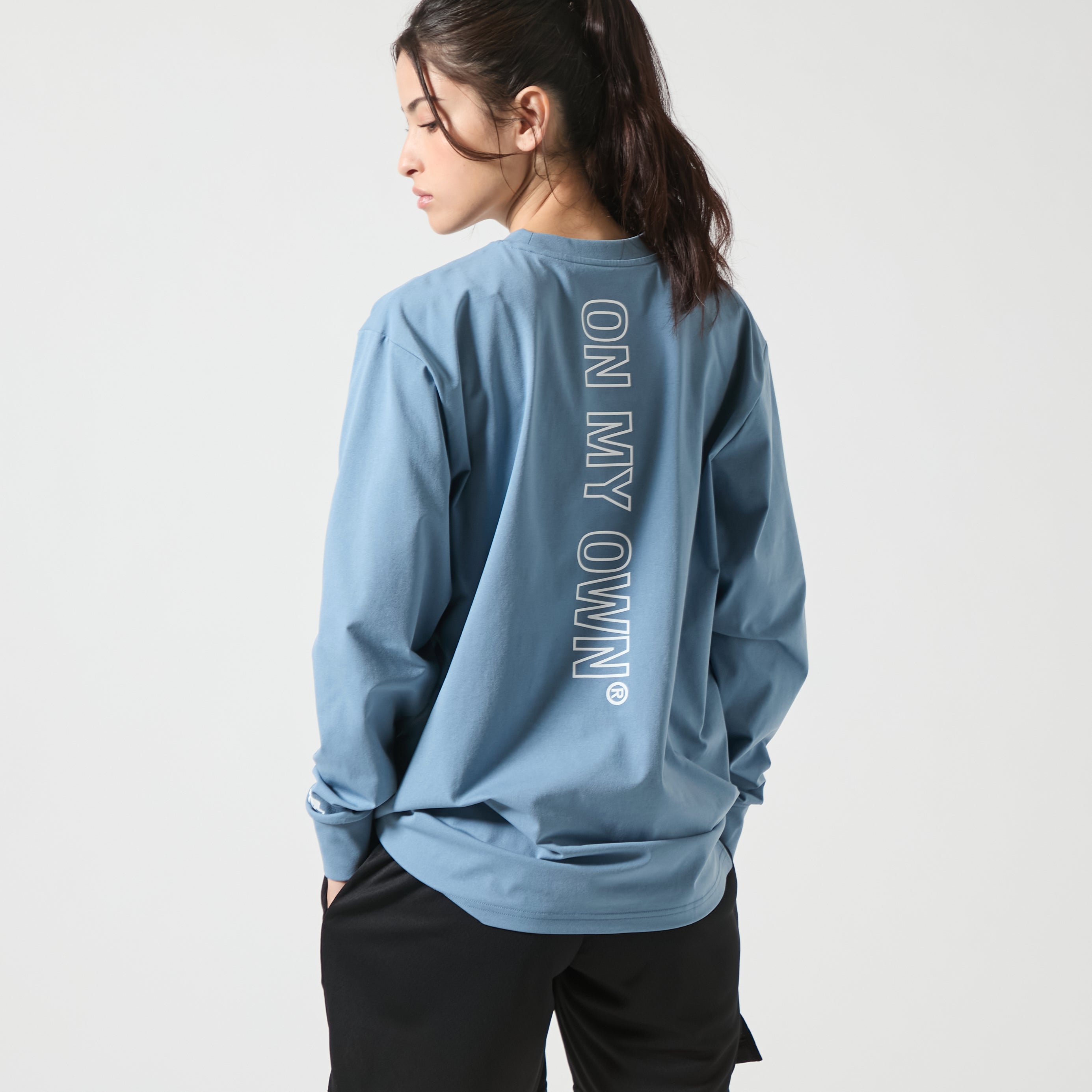 BIGシルエット ライン オンマイオウン ロングスリーブTシャツ