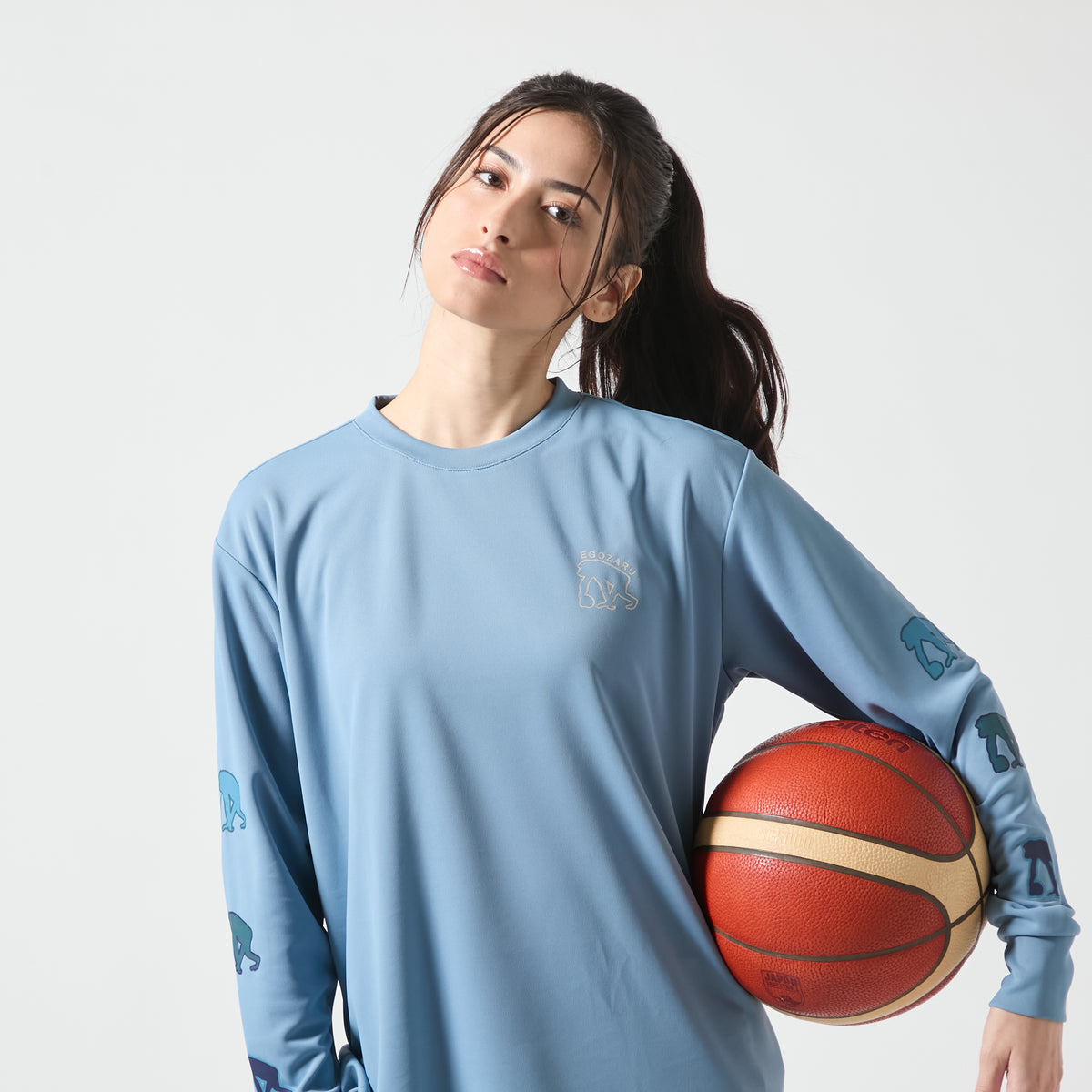 ディファレントスリーブロゴ ロングスリーブTシャツ