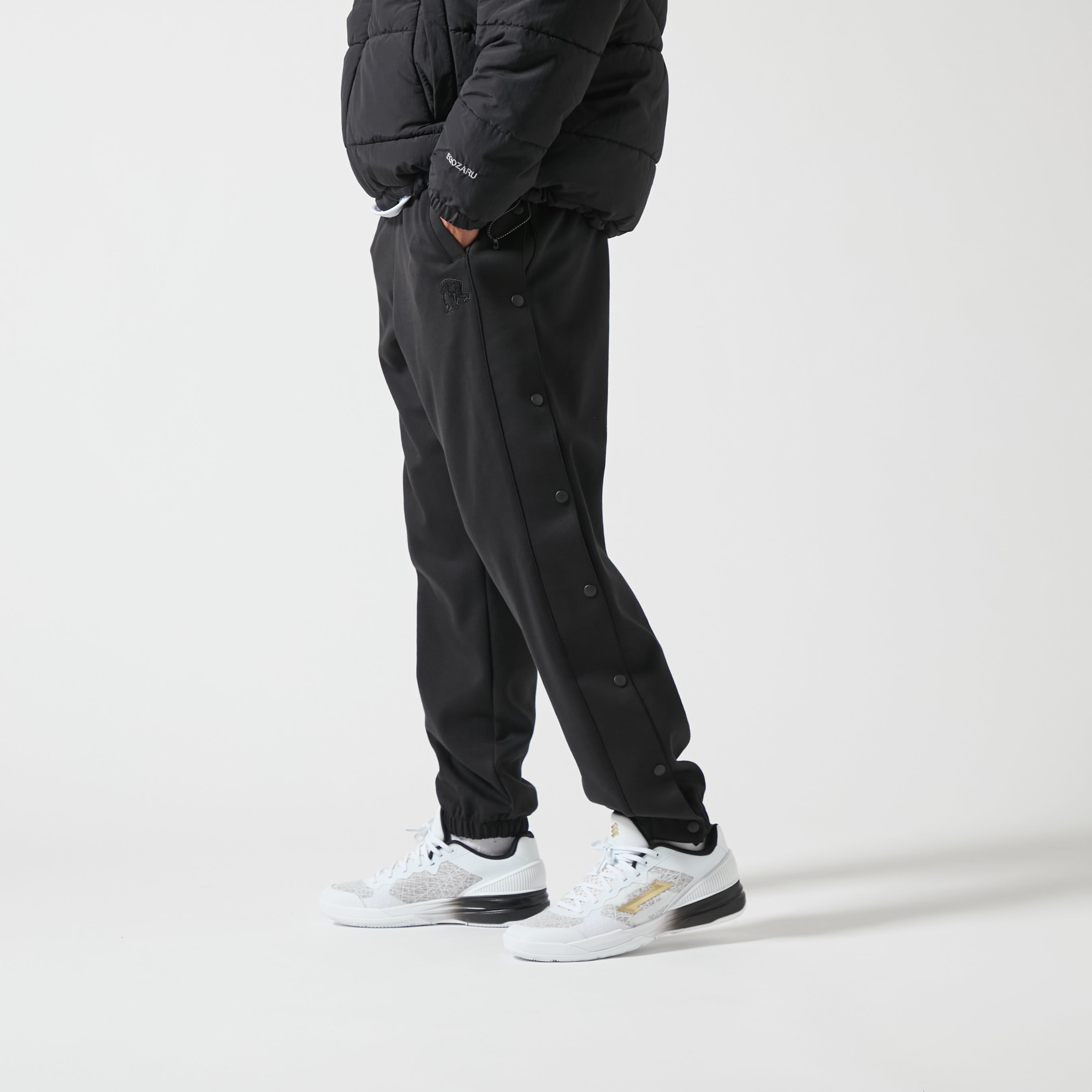 ダブルフェイス スウェット シェニールパッチ フルオープン ワイド