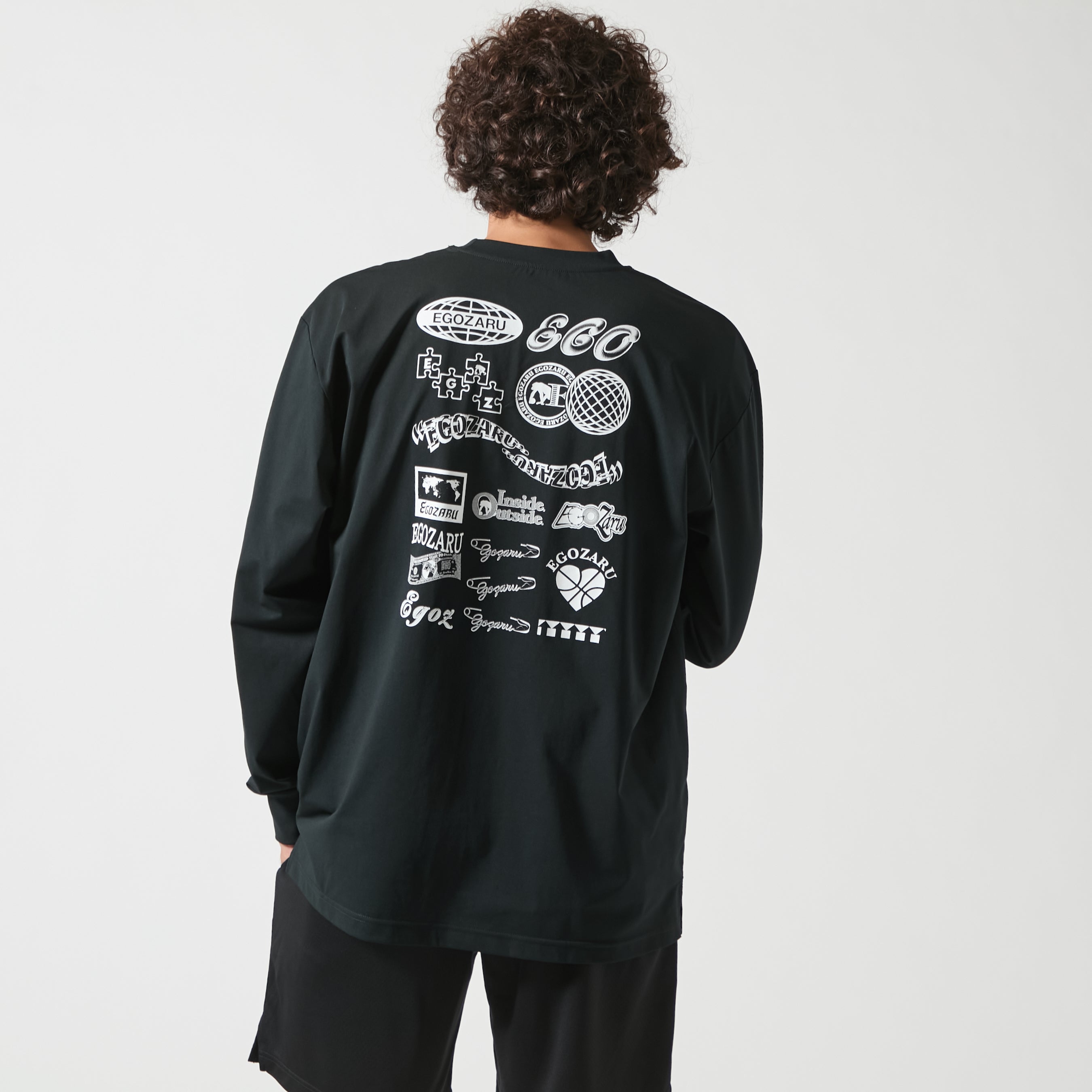 BIGシルエット アイコンバックプリント ロングスリーブTシャツ