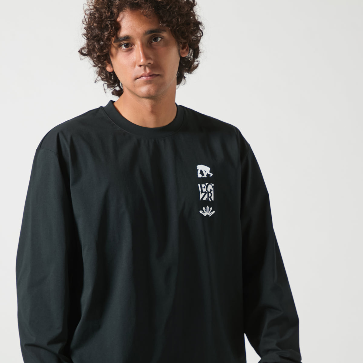 BIG silhouette icon back print long sleeve t-shirt