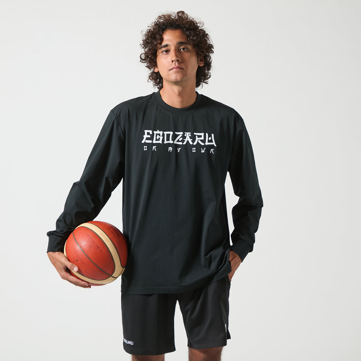 BIG silhouette Oriental logo long sleeve T-shirt