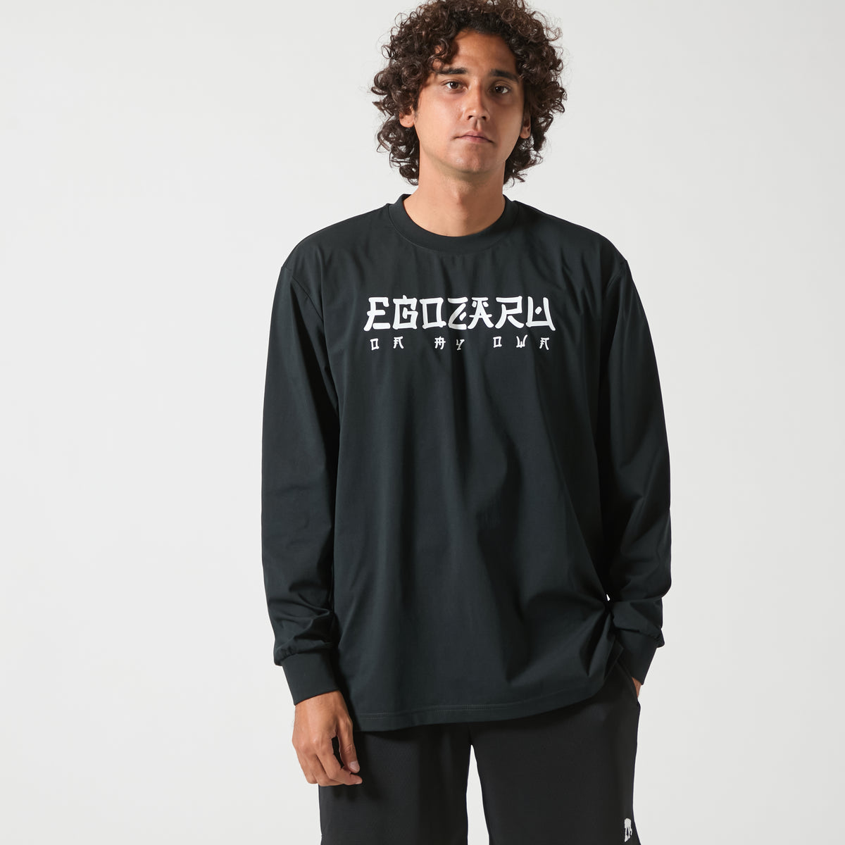 BIG silhouette Oriental logo long sleeve T-shirt