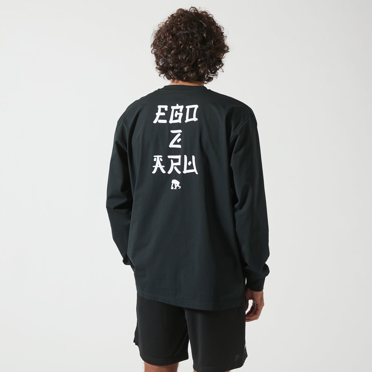 BIG silhouette Oriental logo long sleeve T-shirt