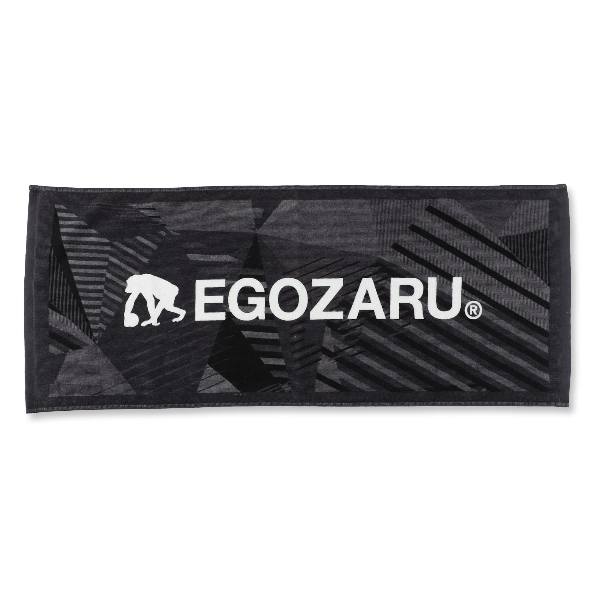 ワイドジオメトリック ソリッドカラー スポーツフェイスタオル