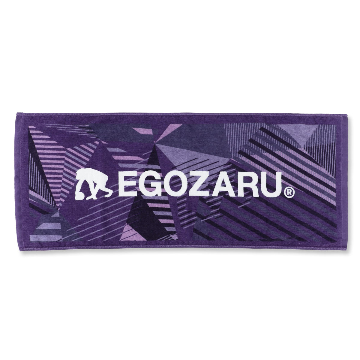 ワイドジオメトリック ソリッドカラー スポーツフェイスタオル