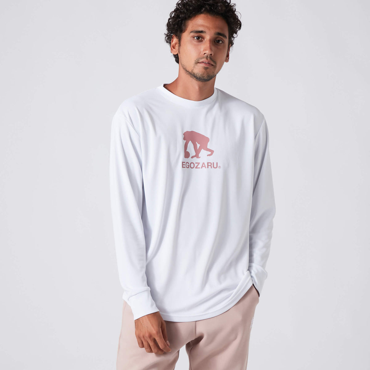 Color logo long sleeve T -shirt