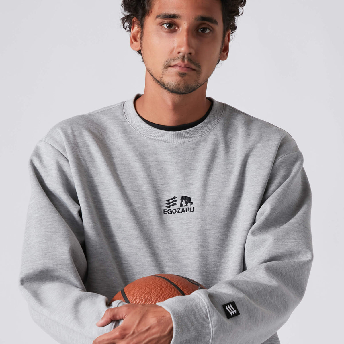 Double face sweat crew neck