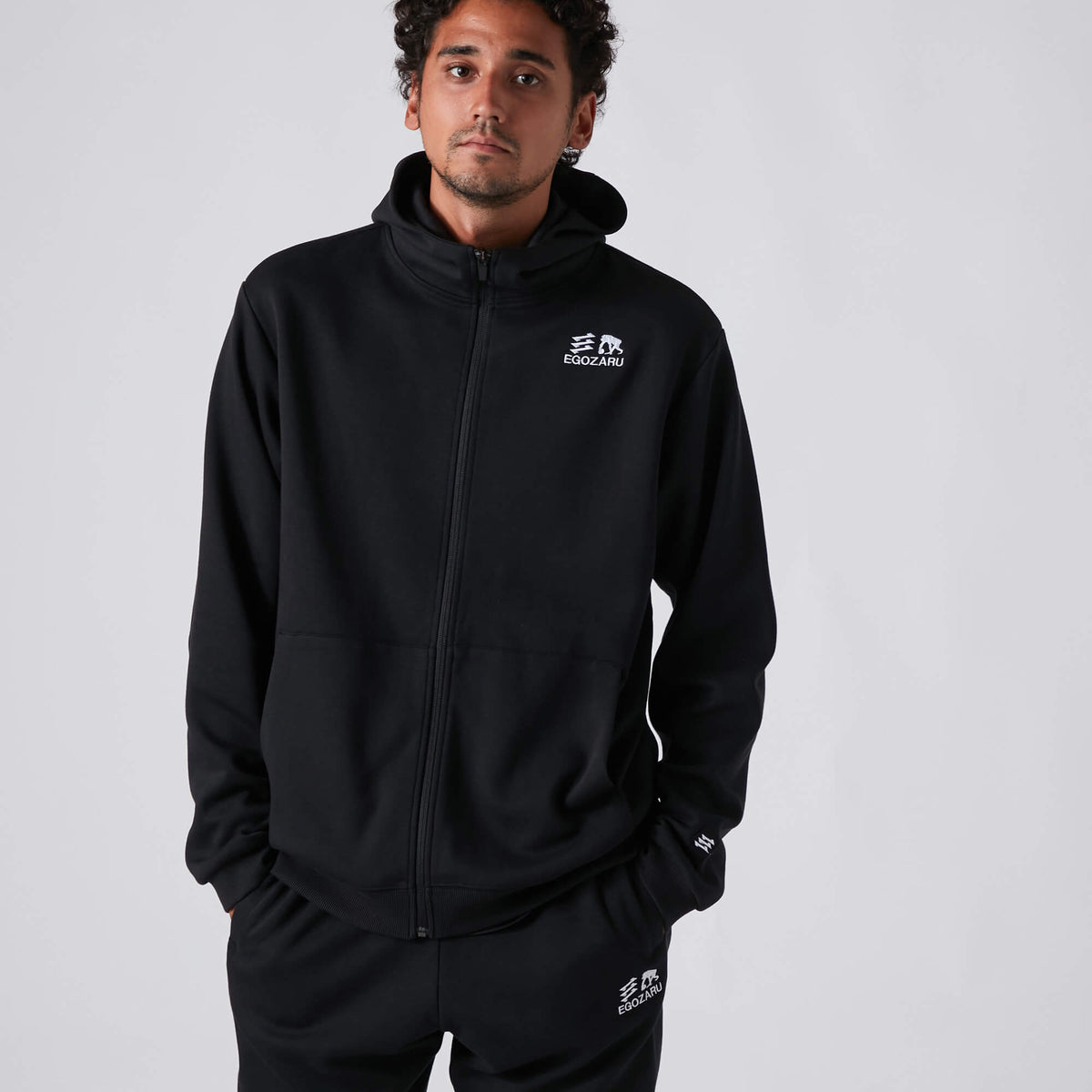 Double face sweat ZIP Up Parka