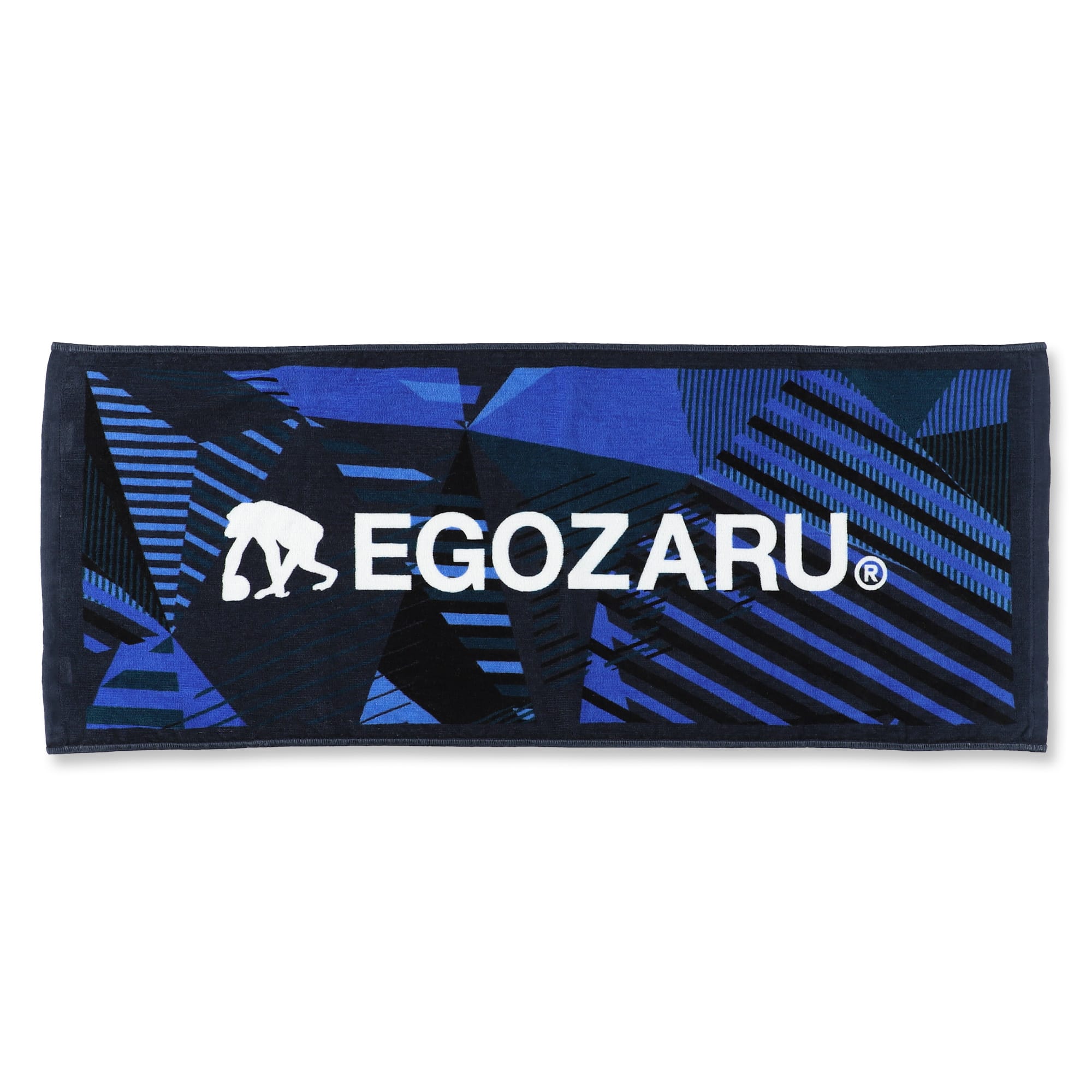 ワイドジオメトリック ソリッドカラー スポーツフェイスタオル