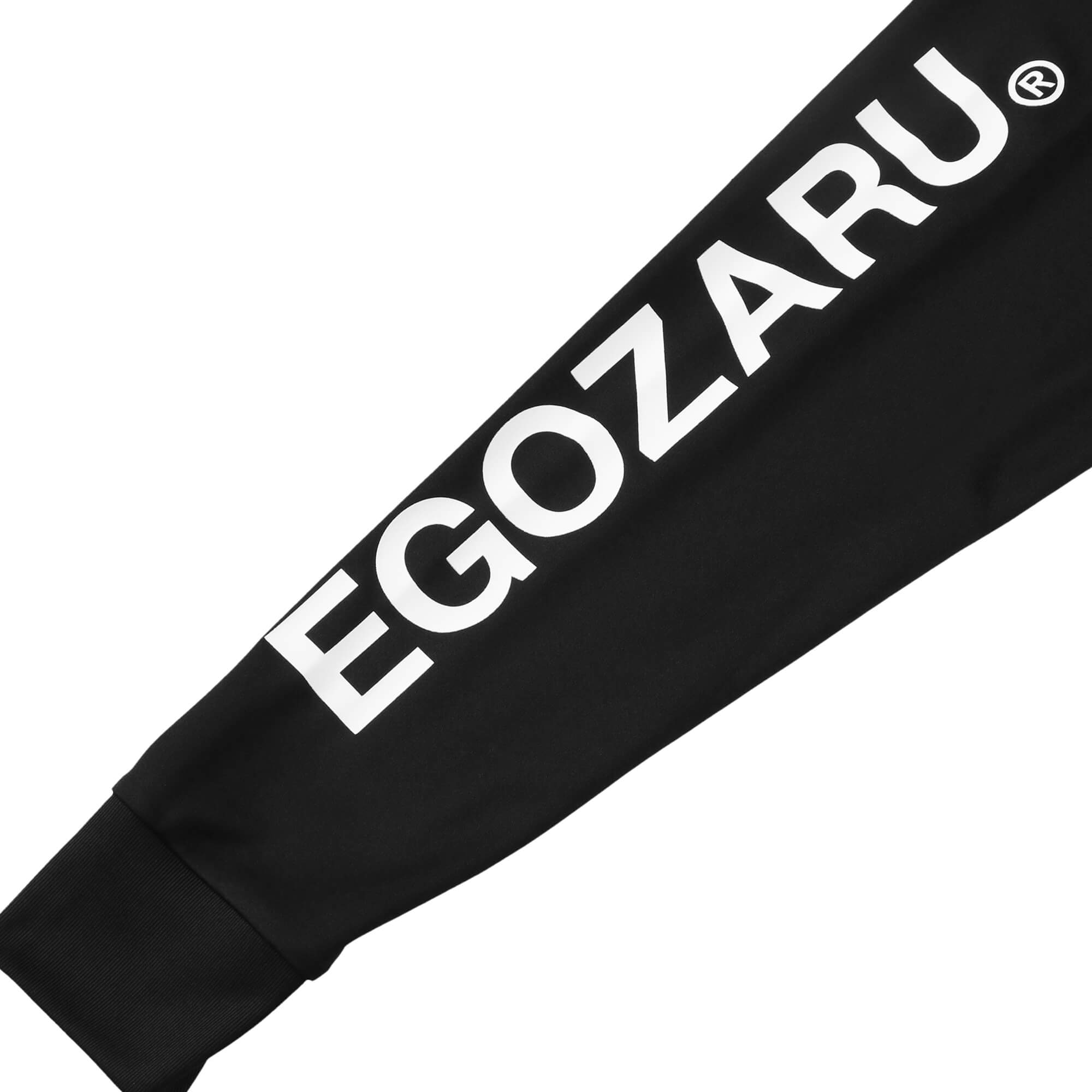 未使用❤️夏仕様♡プリーツ　リネンライク　定価19.580円　ロングジレ　黒 ラインロゴ バックプリント ロングスリーブTシャツ – EGOZARU