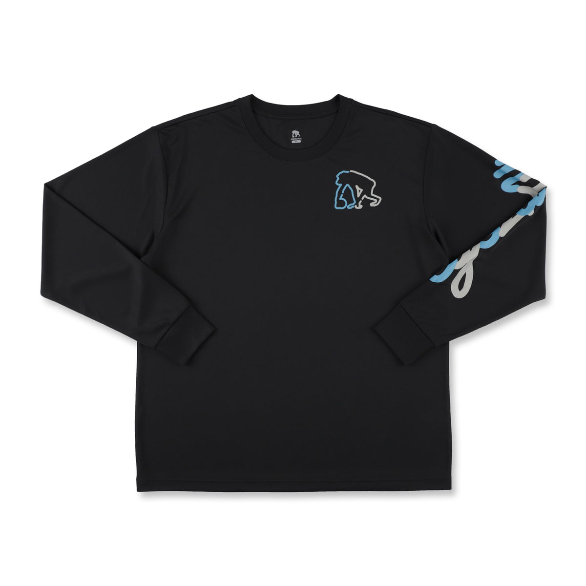 Multi-script sleeve print long sleeve T-shirt