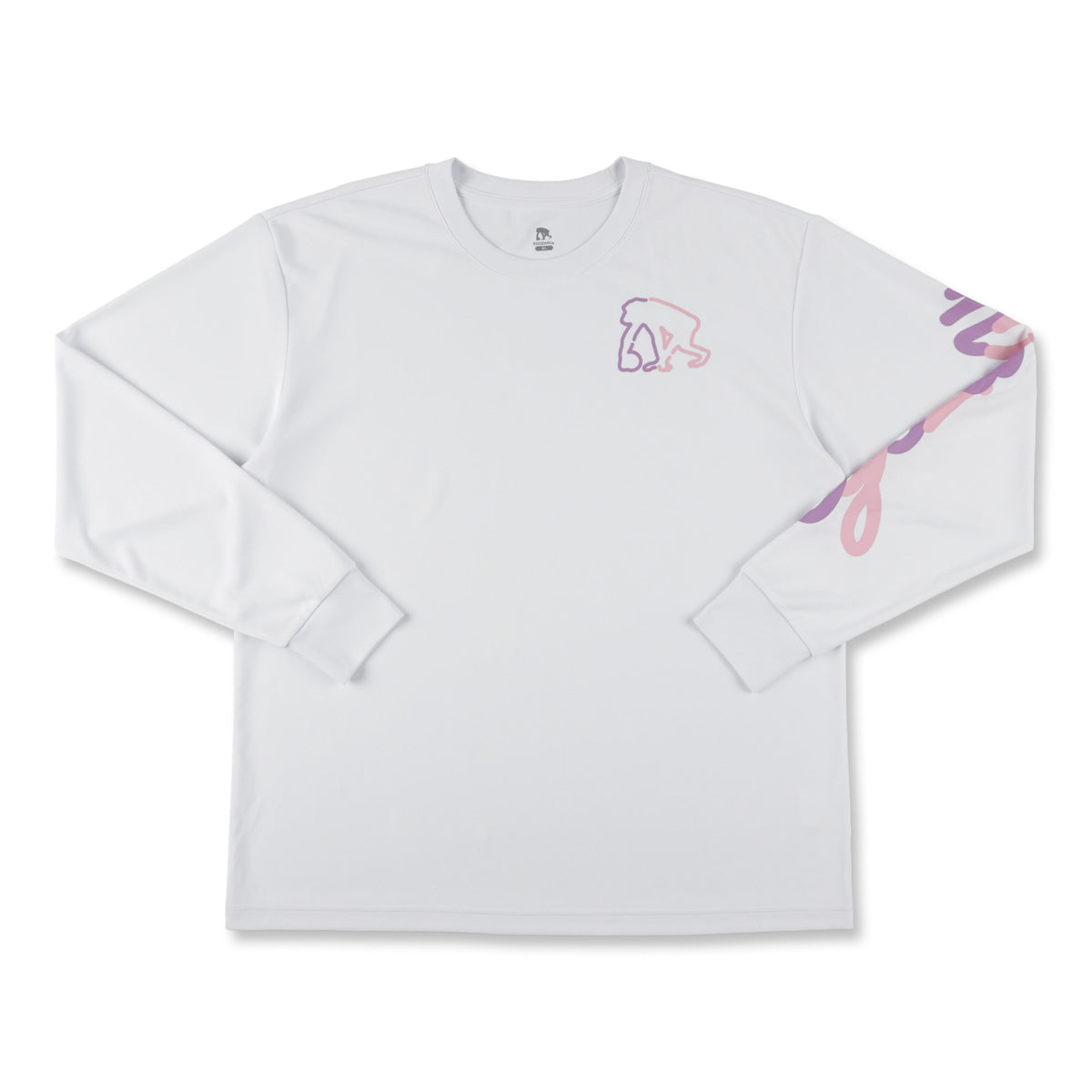 マルチスクリプト スリーブプリント ロングスリーブTシャツ