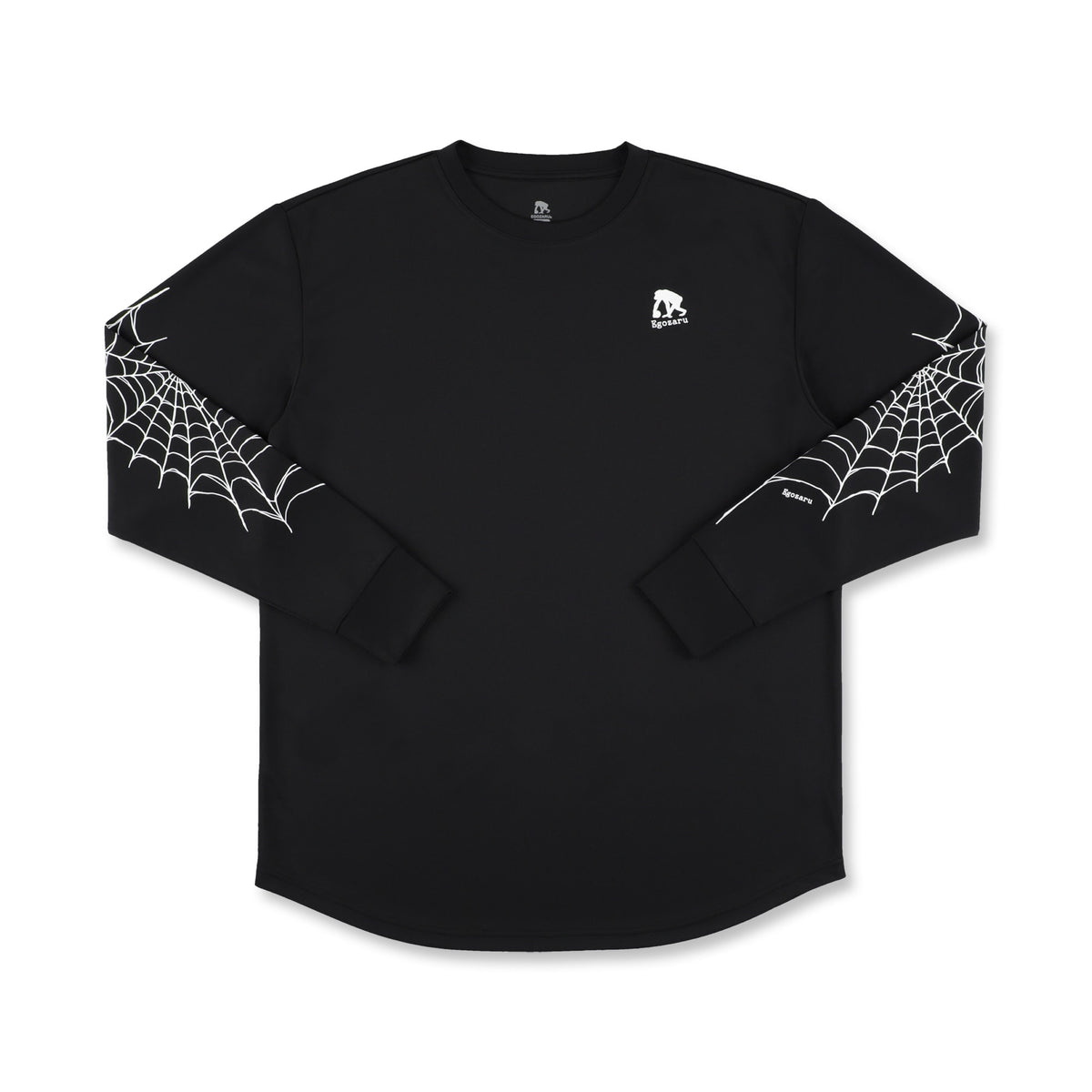 スパイダーウェブ スリーブプリント ロングスリーブTシャツ