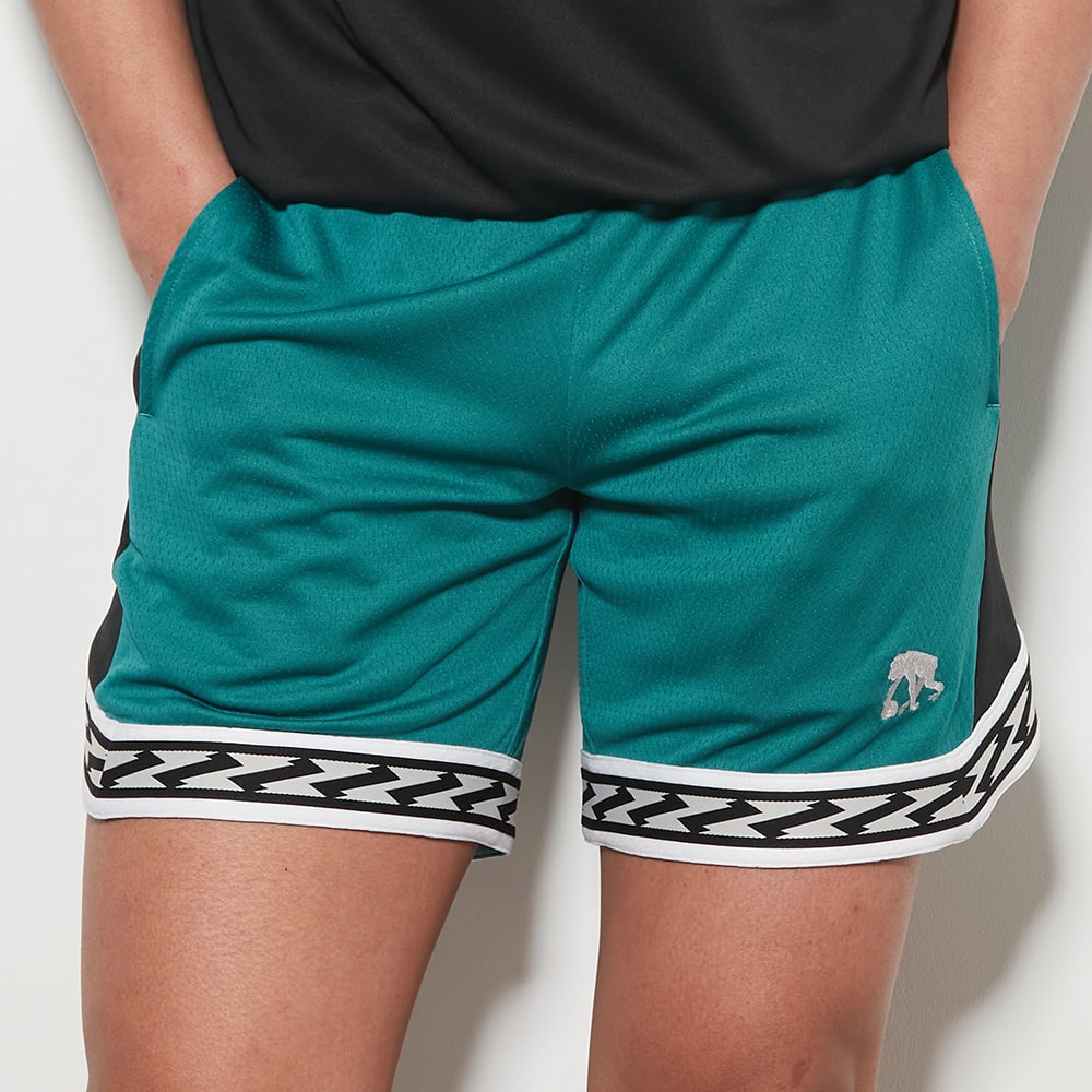 [Heart on the knee] Cut -off crank tape shorts