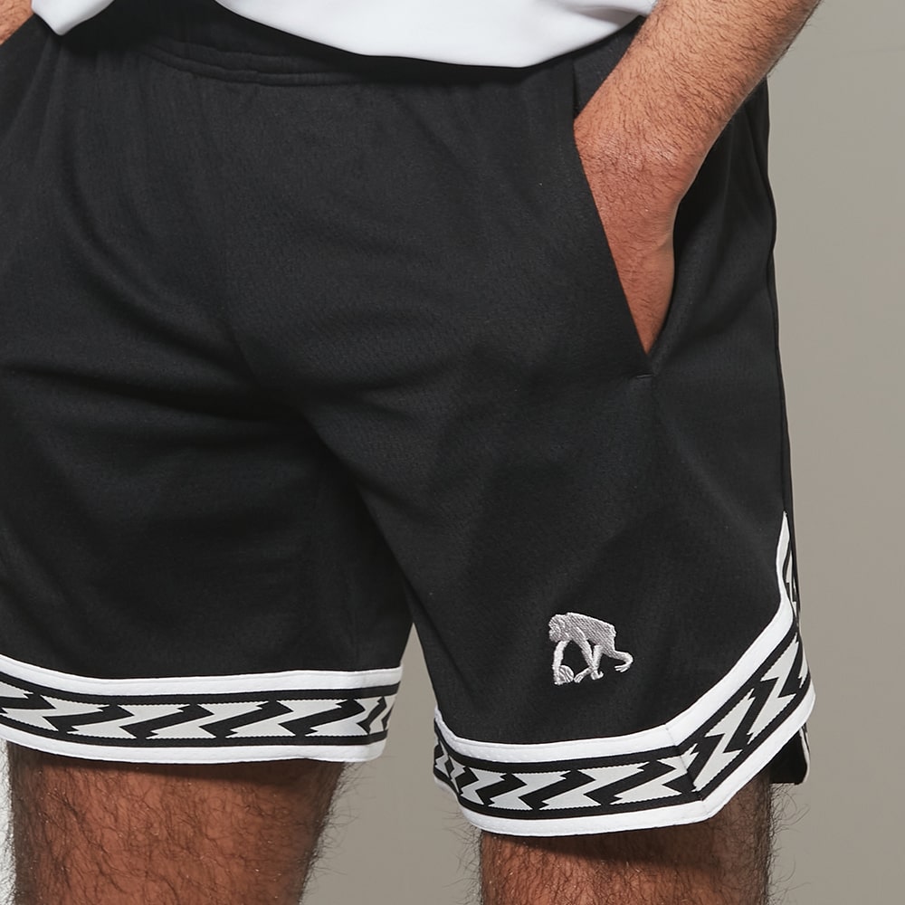 [Heart on the knee] Cut -off crank tape shorts