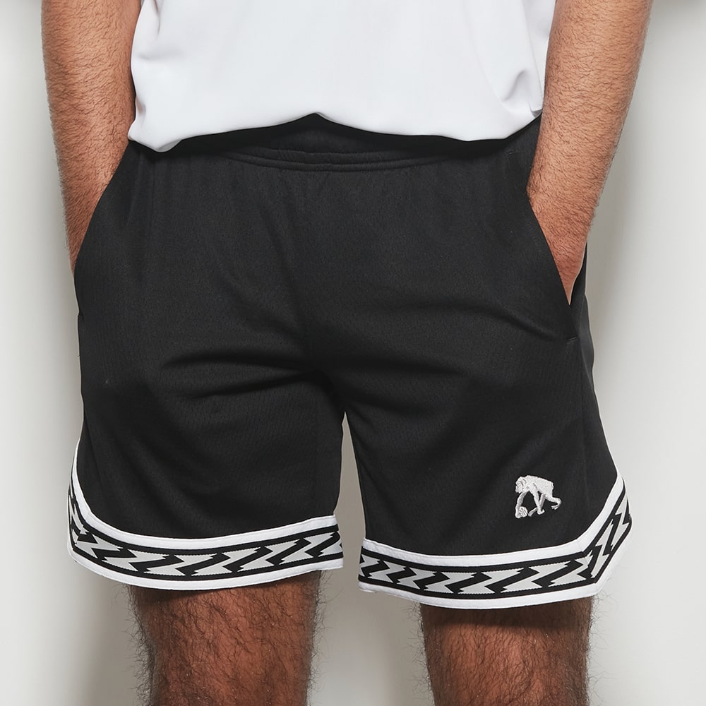 [Heart on the knee] Cut -off crank tape shorts