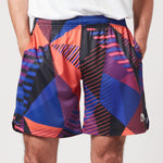 [Heart on the knee] Cut -off wide geometric shorts
