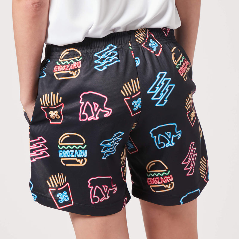[Heart on the knee] Cut -off neomberger shorts
