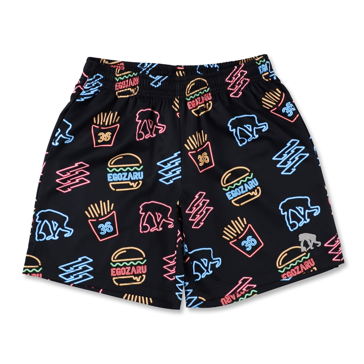 [Heart on the knee] Cut -off neomberger shorts